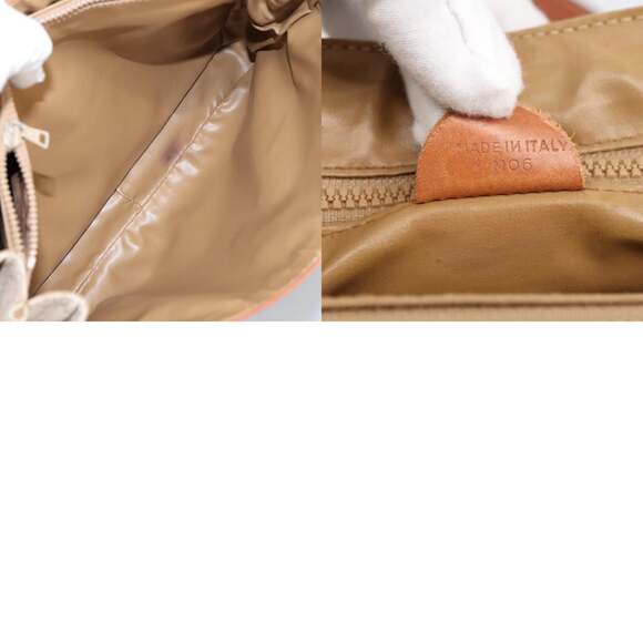 CELINE Macadam Canvas Hand Bag Beige Gold - Picture 13 of 13